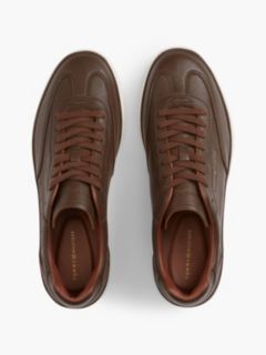 New York Label Luxe Leather Trainers — Brown 3