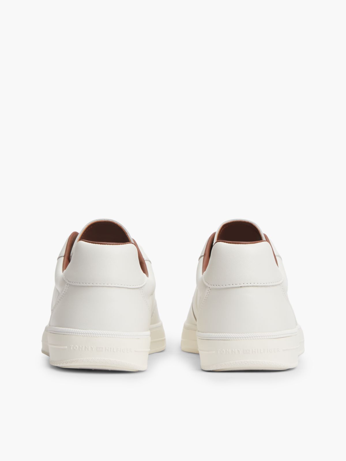New York Label Luxe Leather Trainers — White