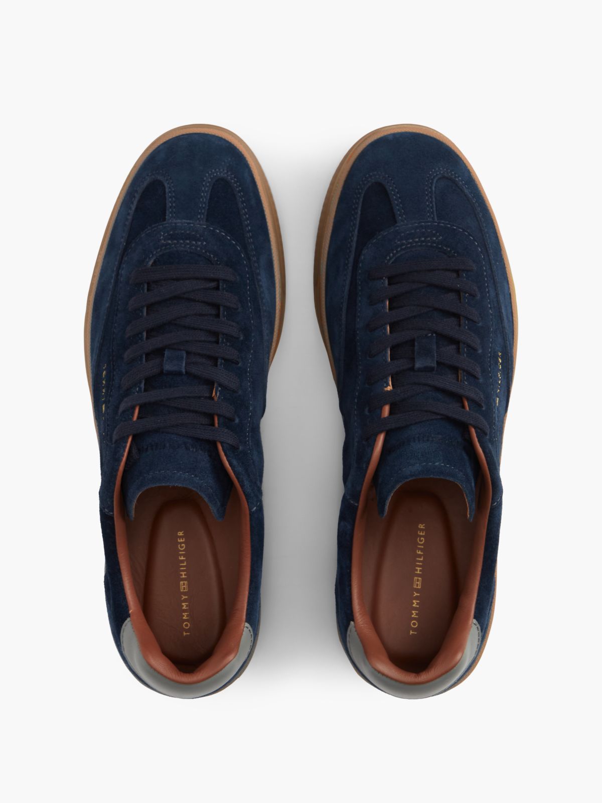 New York Label Luxe Suede Trainers — Blue