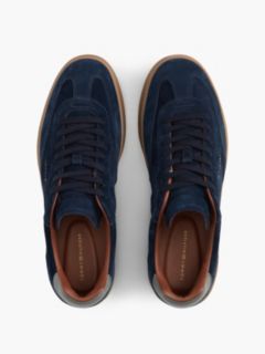 New York Label Luxe Suede Trainers — Blue 3