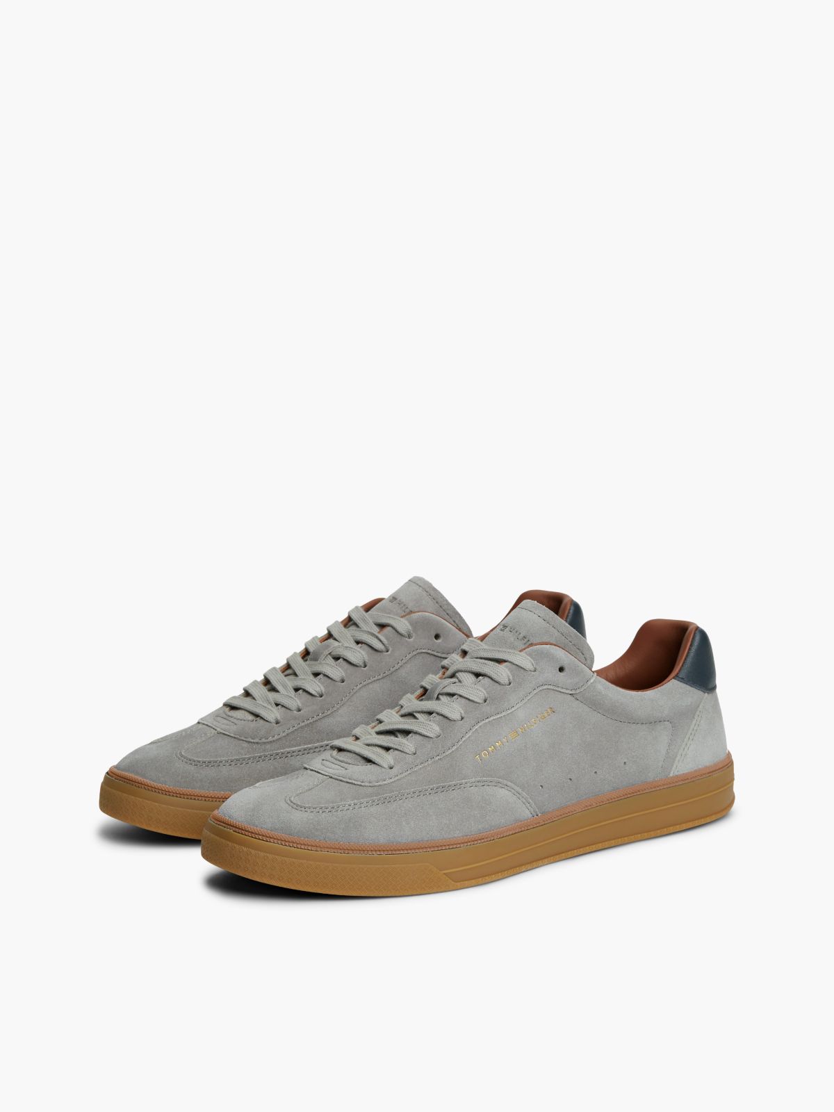 New York Label Luxe Suede Trainers — Grey