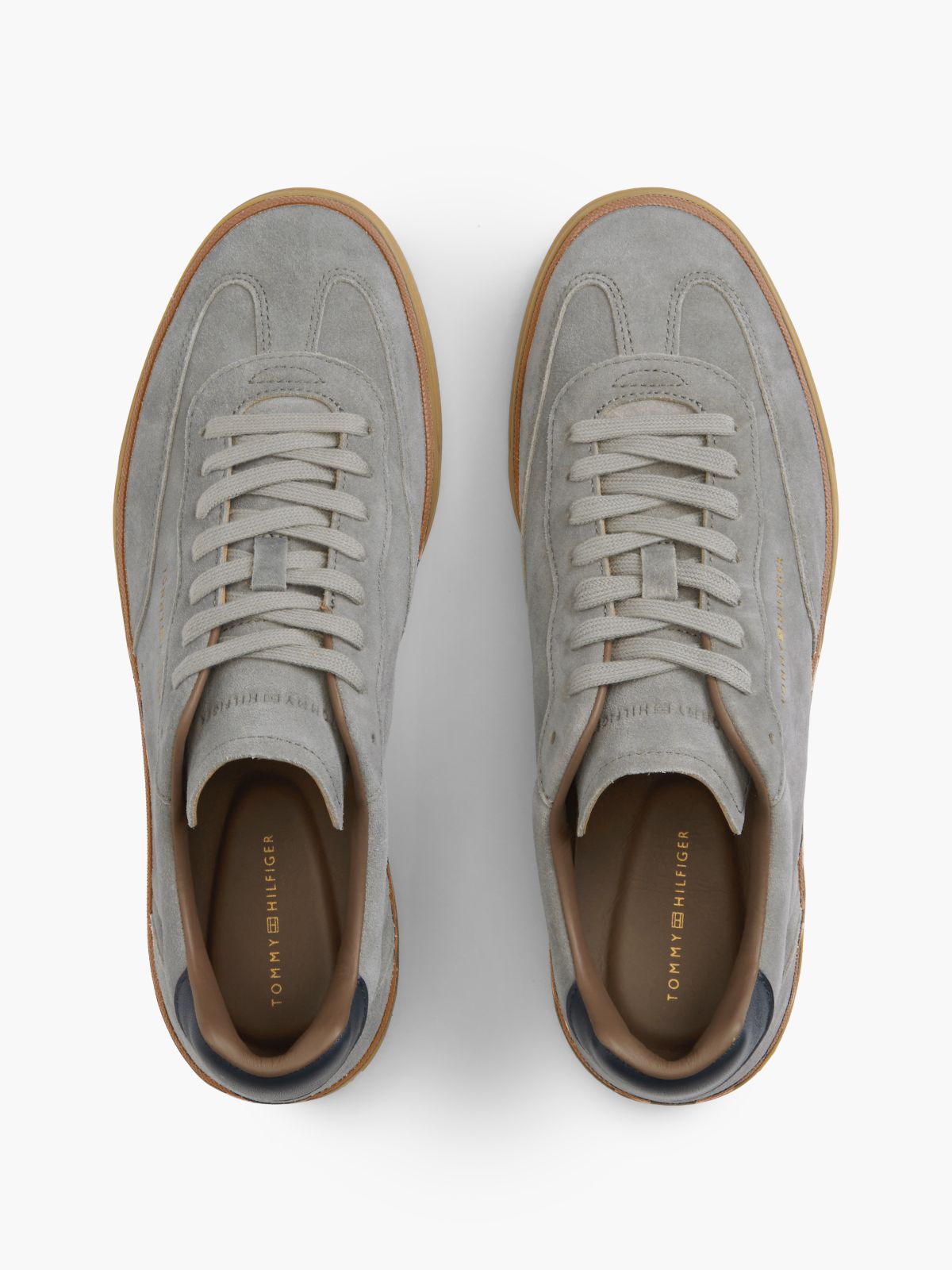 New York Label Luxe Suede Trainers — Grey
