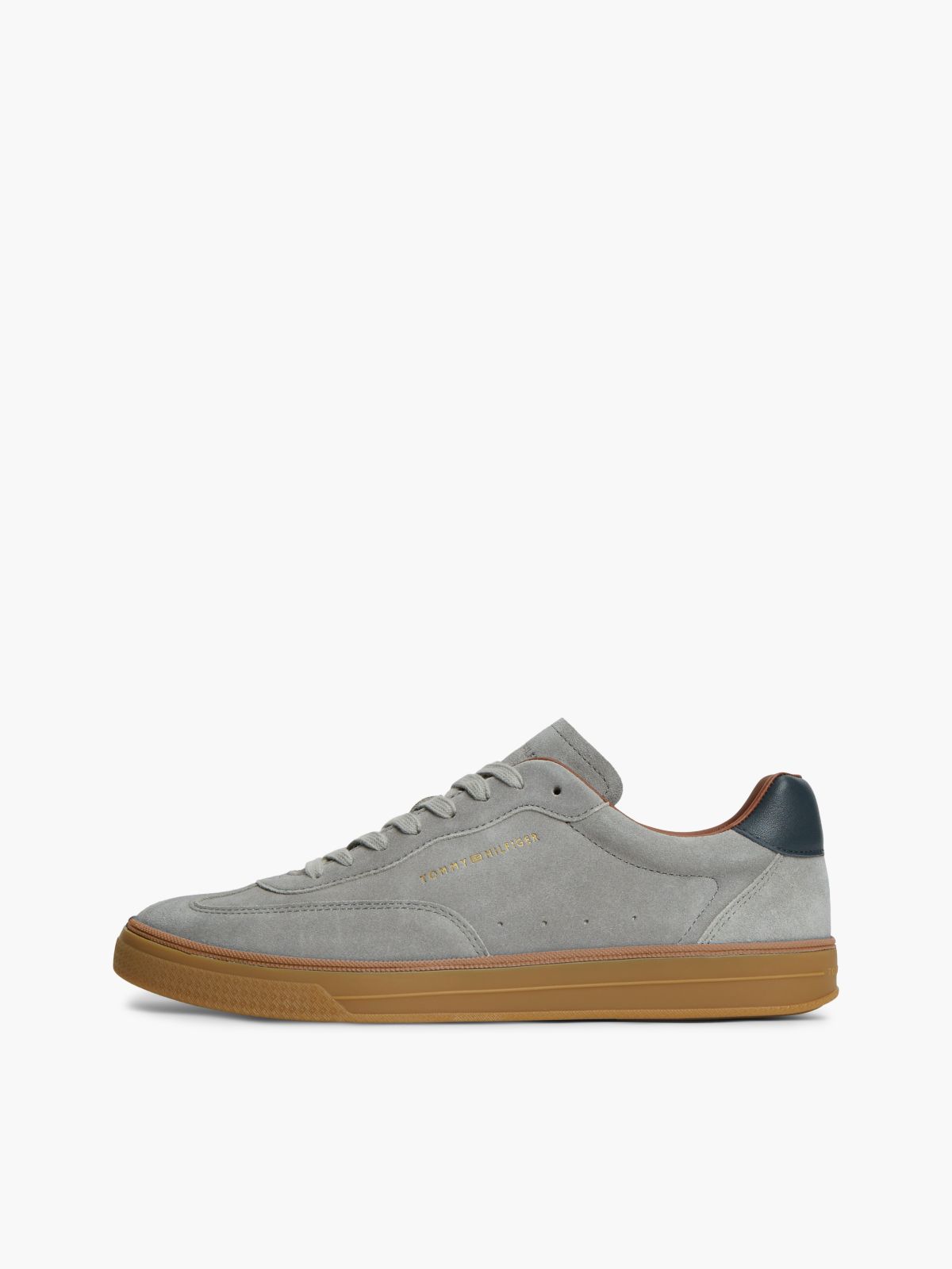 New York Label Luxe Suede Trainers — Grey