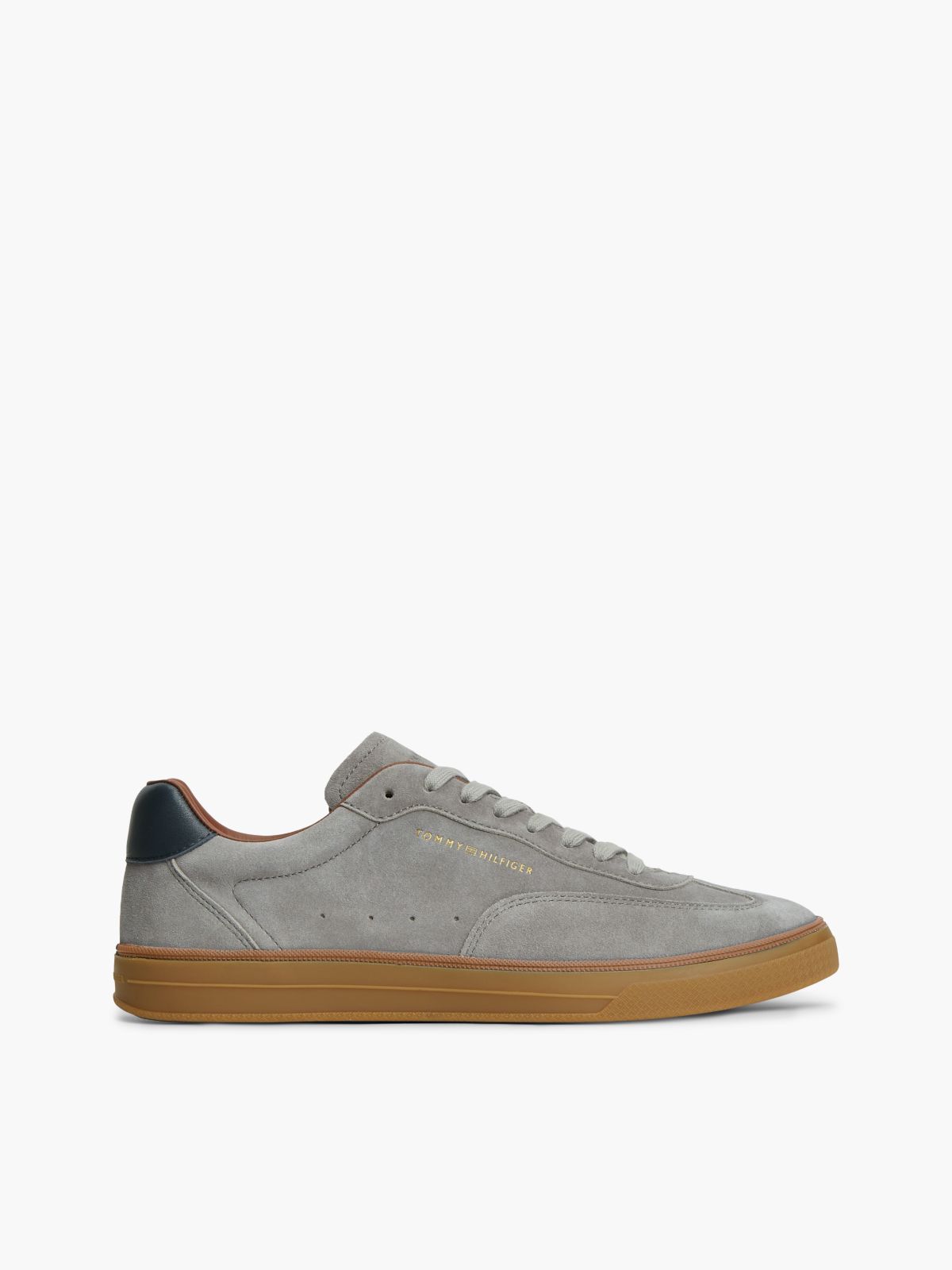 New York Label Luxe Suede Trainers — Grey