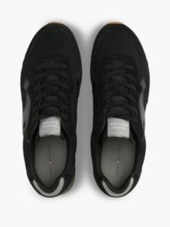 Logo Mixed Texture Trainers — Grey 3