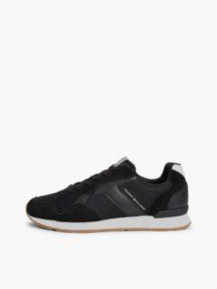 Logo Mixed Texture Trainers — Grey 7