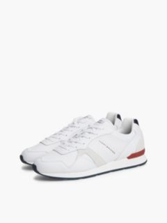 Leather Embossed Logo Trainers — Blue 2