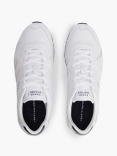 Leather Embossed Logo Trainers — Blue 3