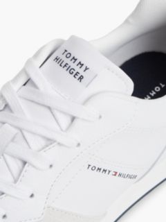 Leather Embossed Logo Trainers — Blue 6