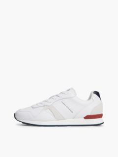 Leather Embossed Logo Trainers — Blue 7