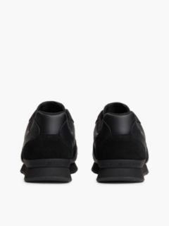 Leather Embossed Logo Trainers — Black 4