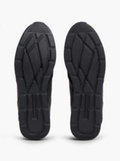 Leather Embossed Logo Trainers — Black 5