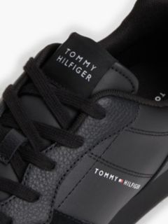 Leather Embossed Logo Trainers — Black 6