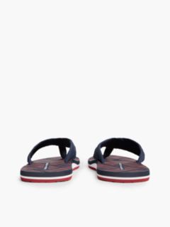 Flag Patch Padded Strap Flip-Flops — Blue 4