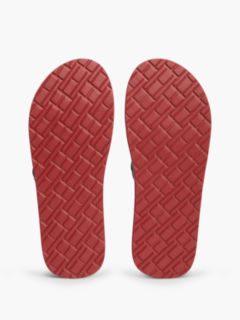 Flag Patch Padded Strap Flip-Flops — Blue 5