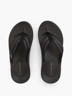 Flag Webbing Strap Contoured Flip-Flops — Black 3