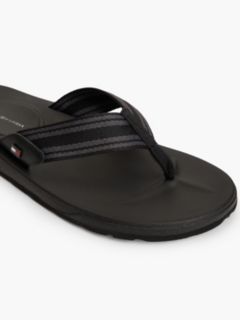 Flag Webbing Strap Contoured Flip-Flops — Black 6