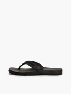 Flag Webbing Strap Contoured Flip-Flops — Black 7