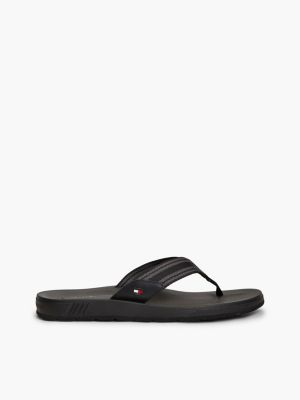 black flag webbing strap contoured flip-flops for men tommy hilfiger