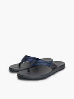 Flag Webbing Strap Contoured Flip-Flops — Blue 2