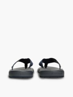 Flag Webbing Strap Contoured Flip-Flops — Blue 4