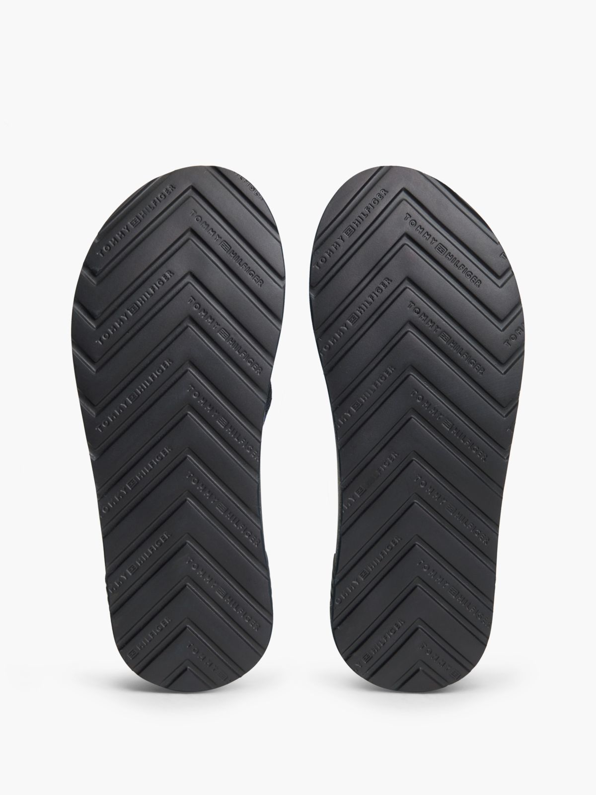 Flag Webbing Strap Contoured Flip-Flops — Blue
