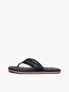 Webbing Strap Massage Footbed Flip-Flops — Blue 7