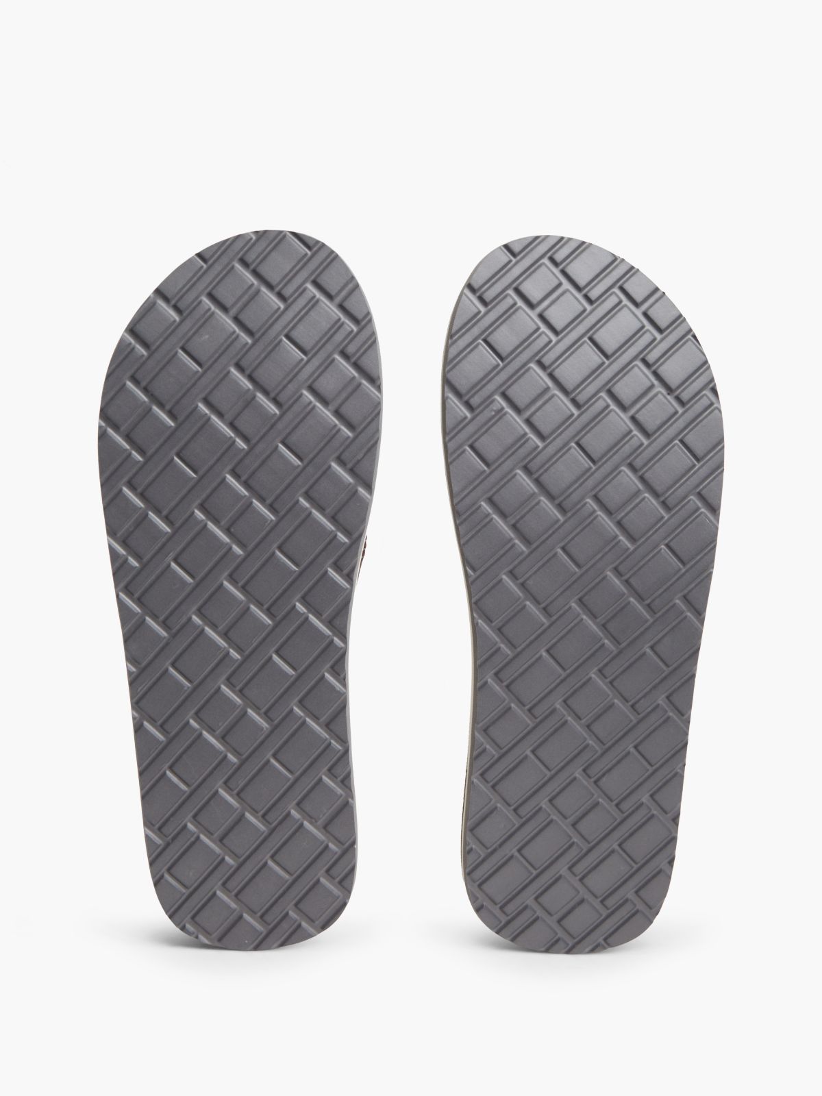 Webbing Strap Massage Footbed Flip-Flops — Brown