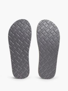 Webbing Strap Massage Footbed Flip-Flops — Brown 5