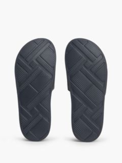 Logo Patch Contoured Footbed Pool Slides — Blue 5