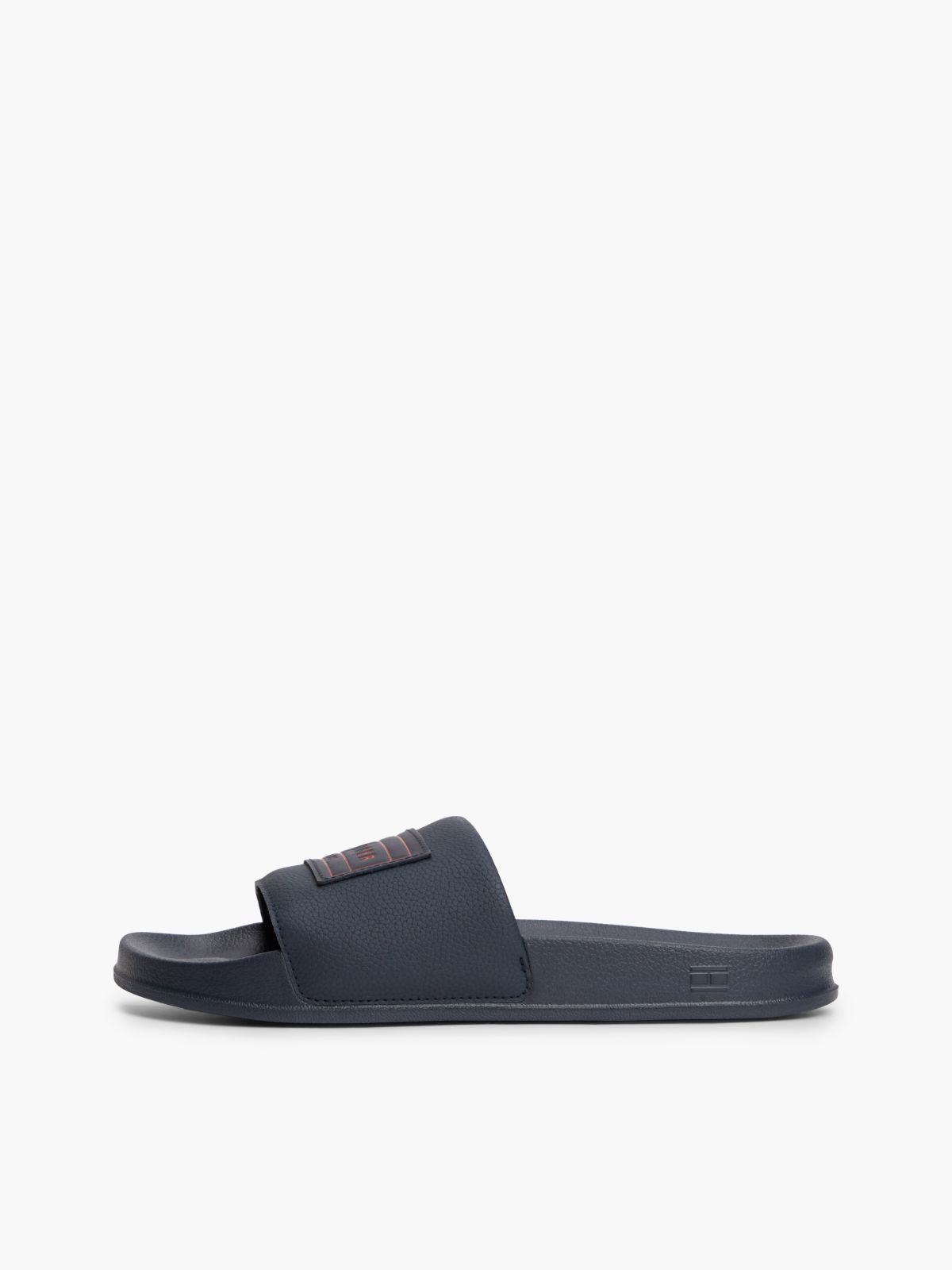 Logo Patch Contoured Footbed Pool Slides — Blue