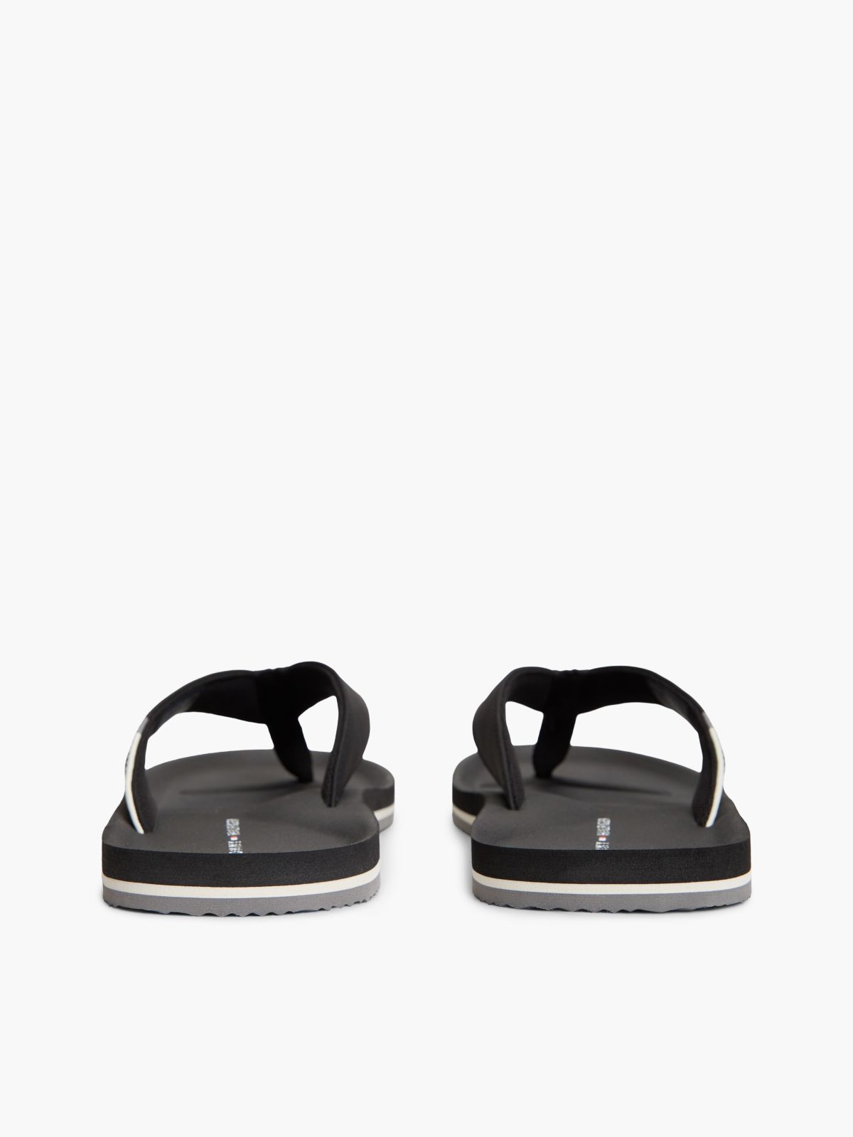 Logo Padded Strap Flip-Flops — Black