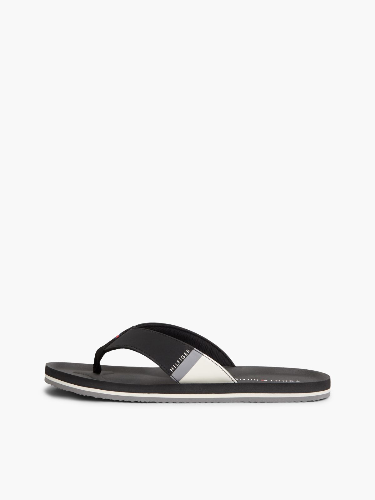 Logo Padded Strap Flip-Flops — Black