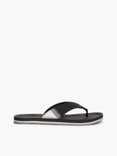 Logo Padded Strap Flip-Flops — Black 1