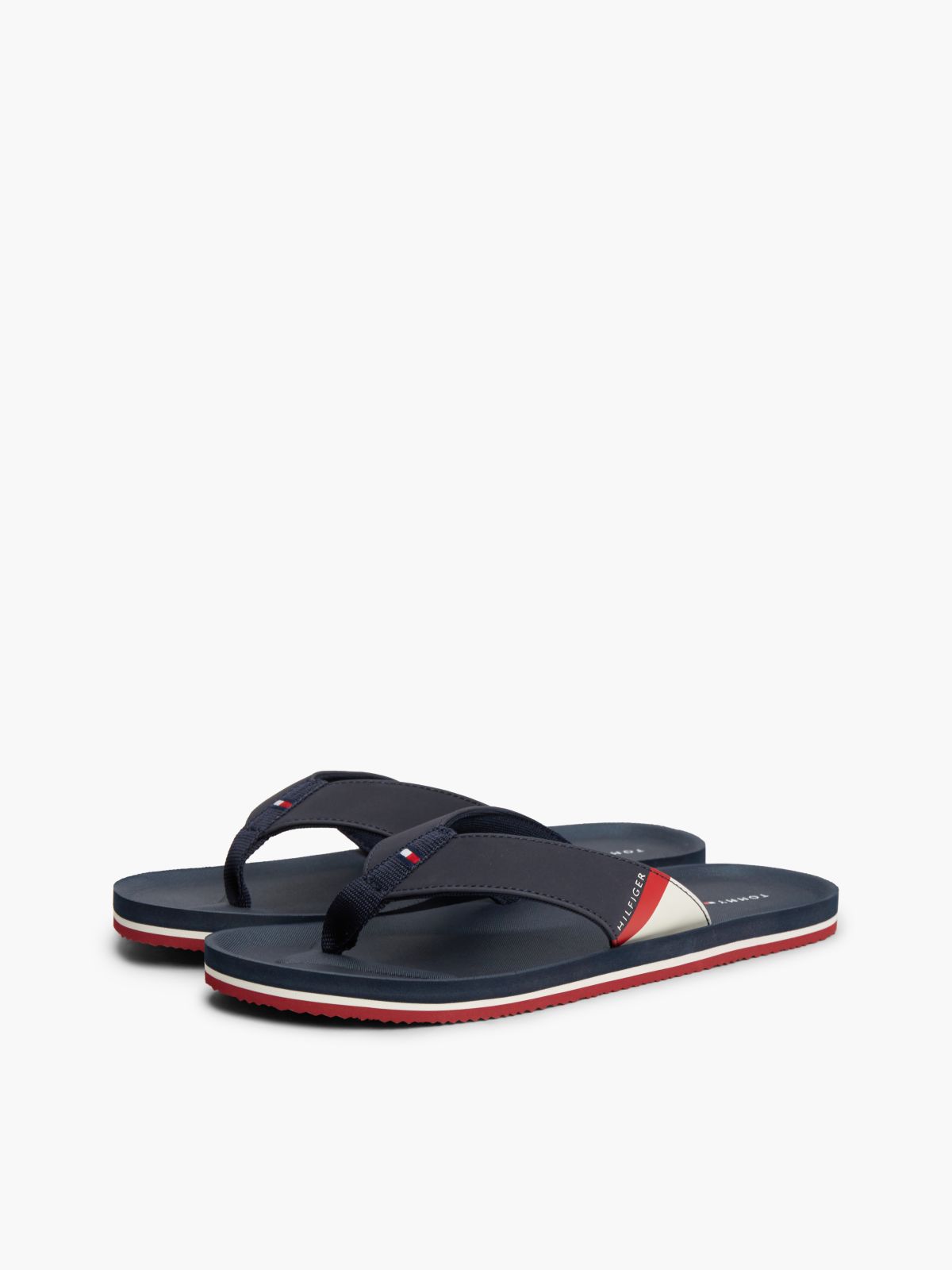 Logo Padded Strap Flip-Flops — Blue