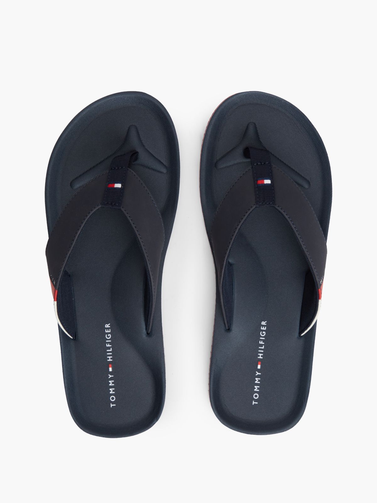 Logo Padded Strap Flip-Flops — Blue
