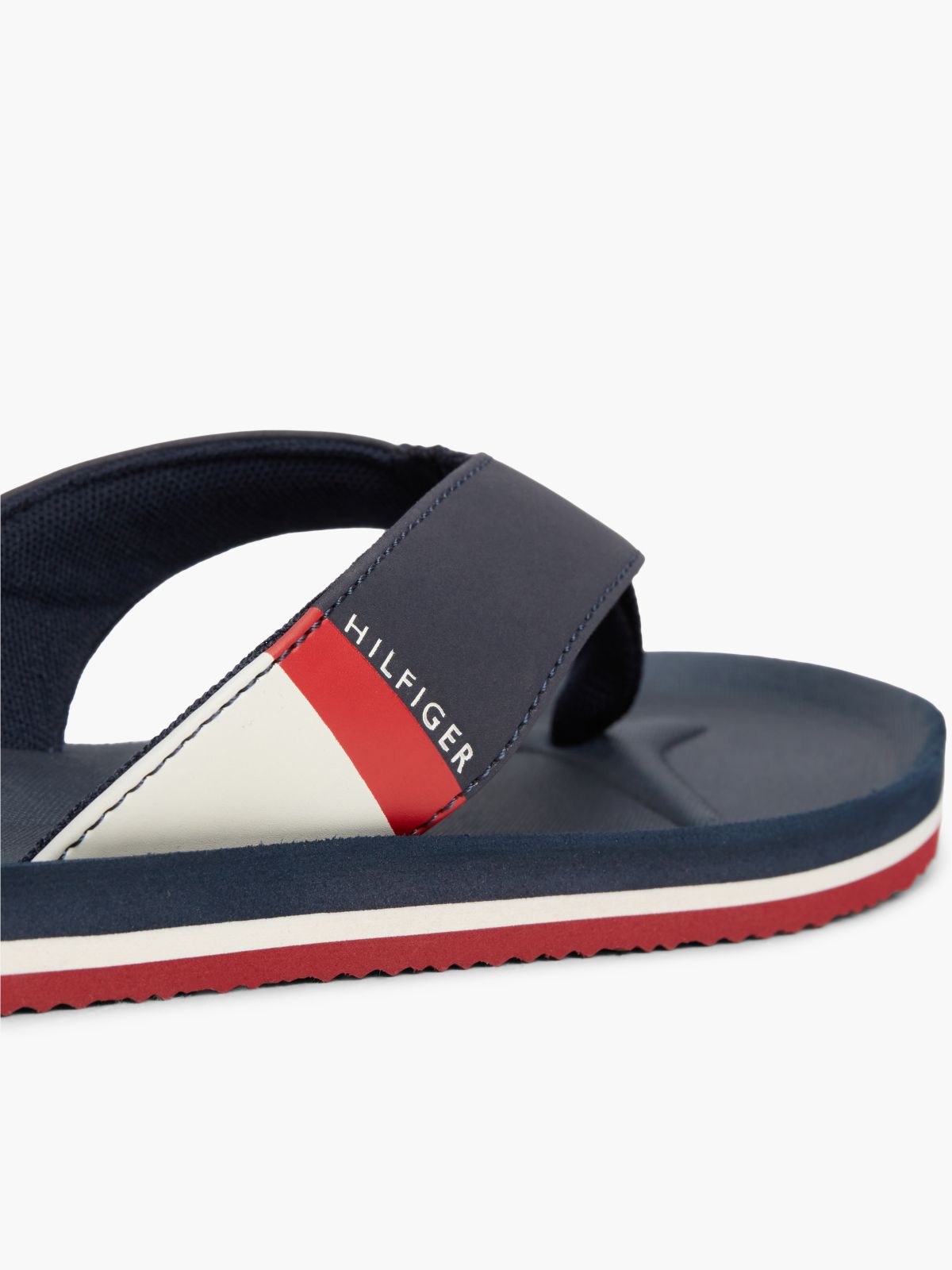 Logo Padded Strap Flip-Flops — Blue