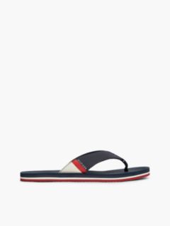 Logo Padded Strap Flip-Flops — Blue 1