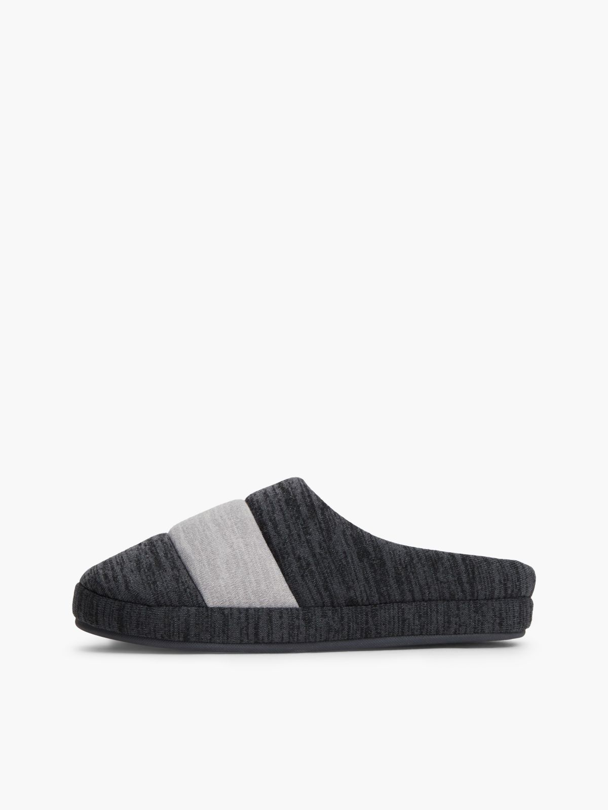 Colour-Blocked Flag Slippers — Grey