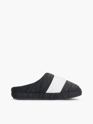 slippers con bandiera color block grey da uomini tommy hilfiger