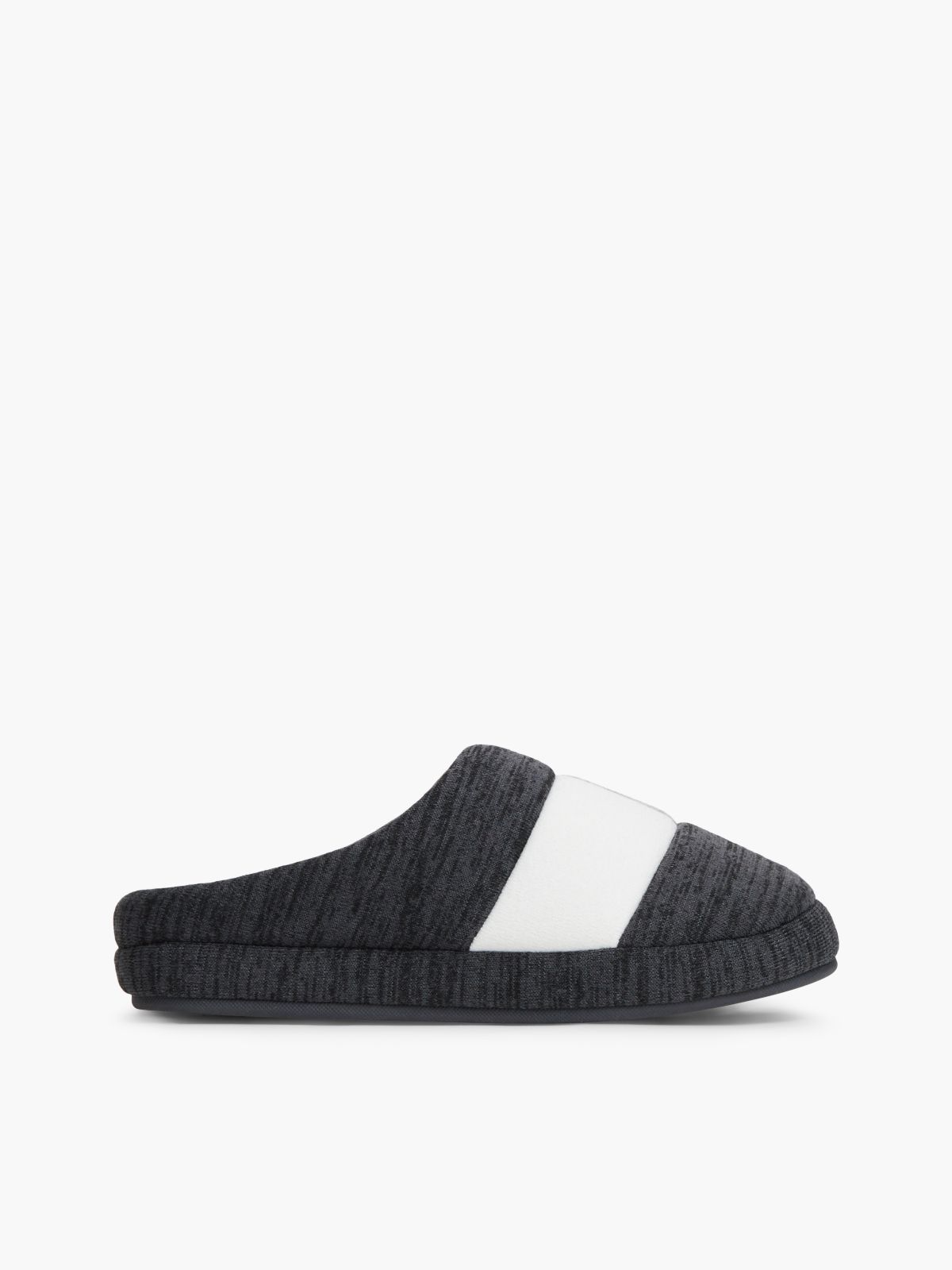 Colour-Blocked Flag Slippers — Grey