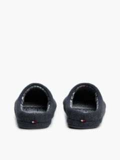 Logo Embroidery Felt Slippers — Blue 4