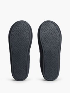 Logo Embroidery Felt Slippers — Blue 5
