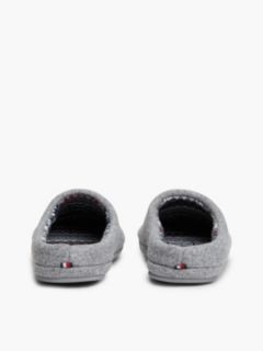 Logo Embroidery Felt Slippers — Grey 4