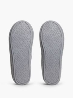 Logo Embroidery Felt Slippers — Grey 5