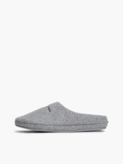 Logo Embroidery Felt Slippers — Grey 7