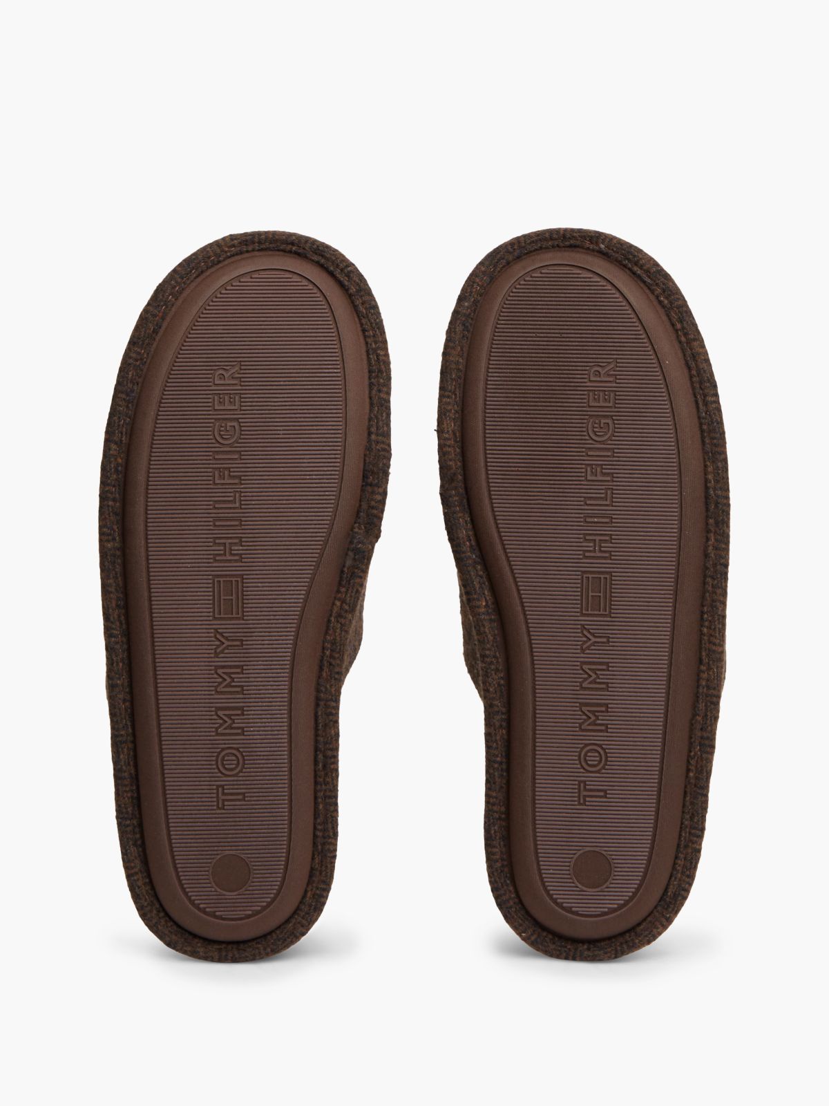 Enamel Flag Herringbone Slippers — Brown