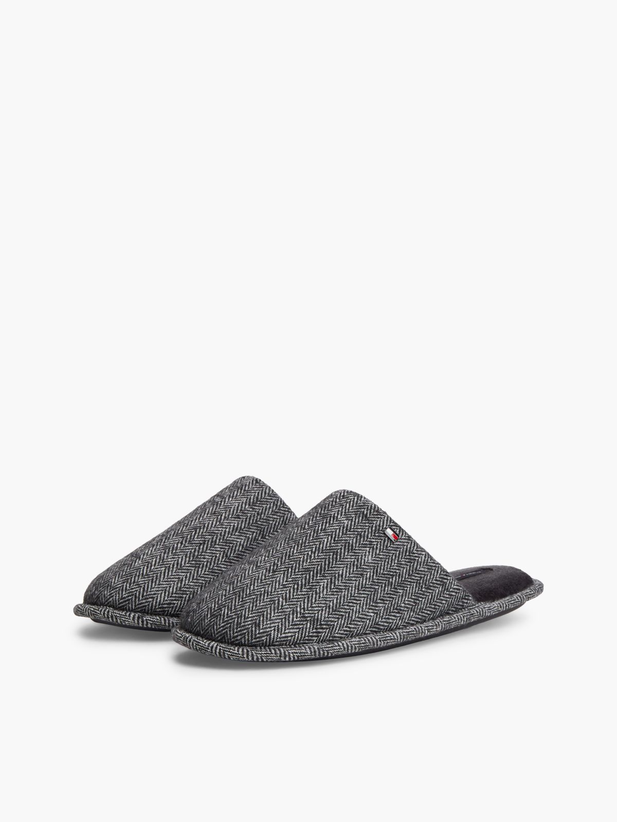 Enamel Flag Herringbone Slippers — Grey