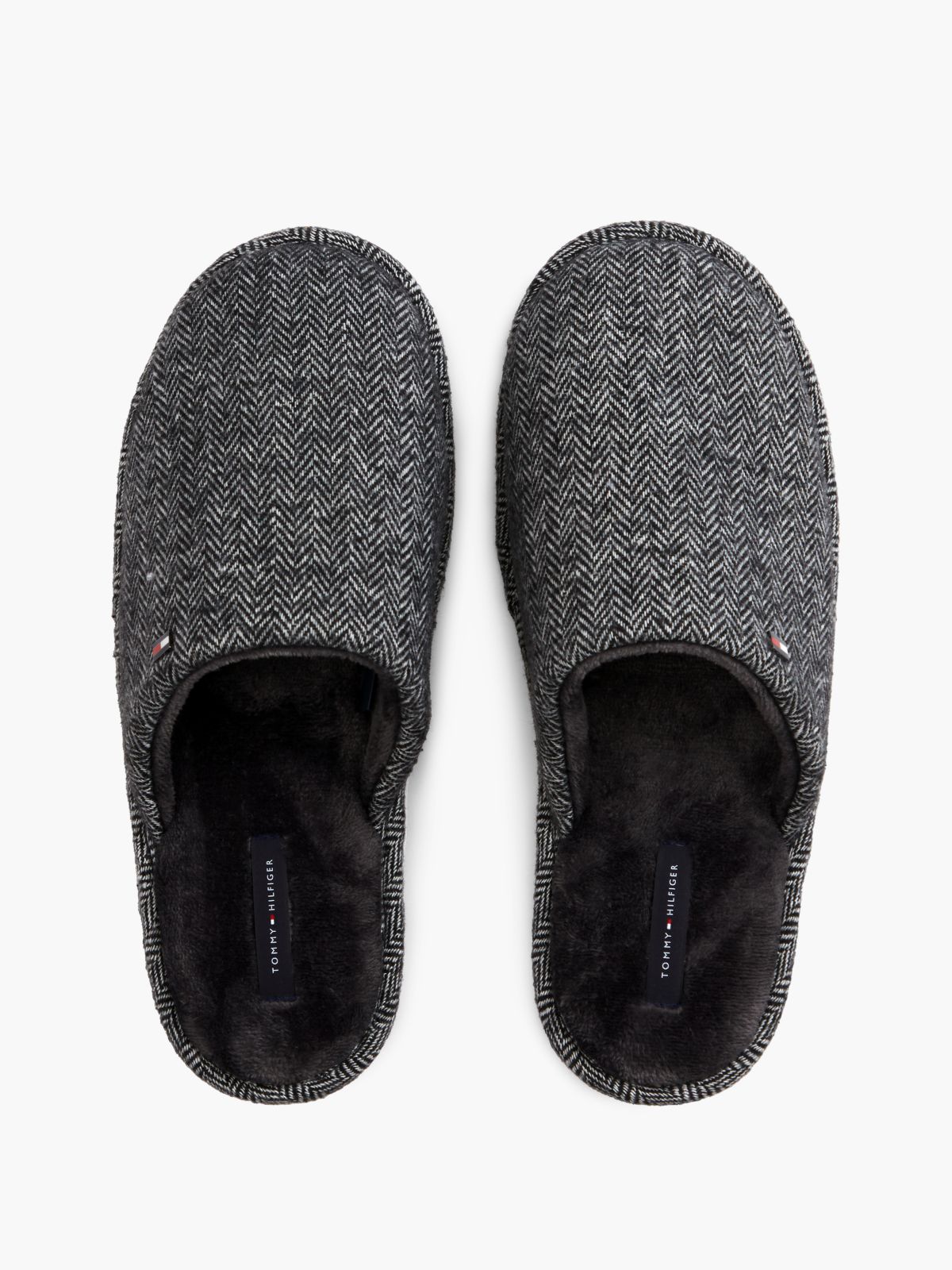 Enamel Flag Herringbone Slippers — Grey