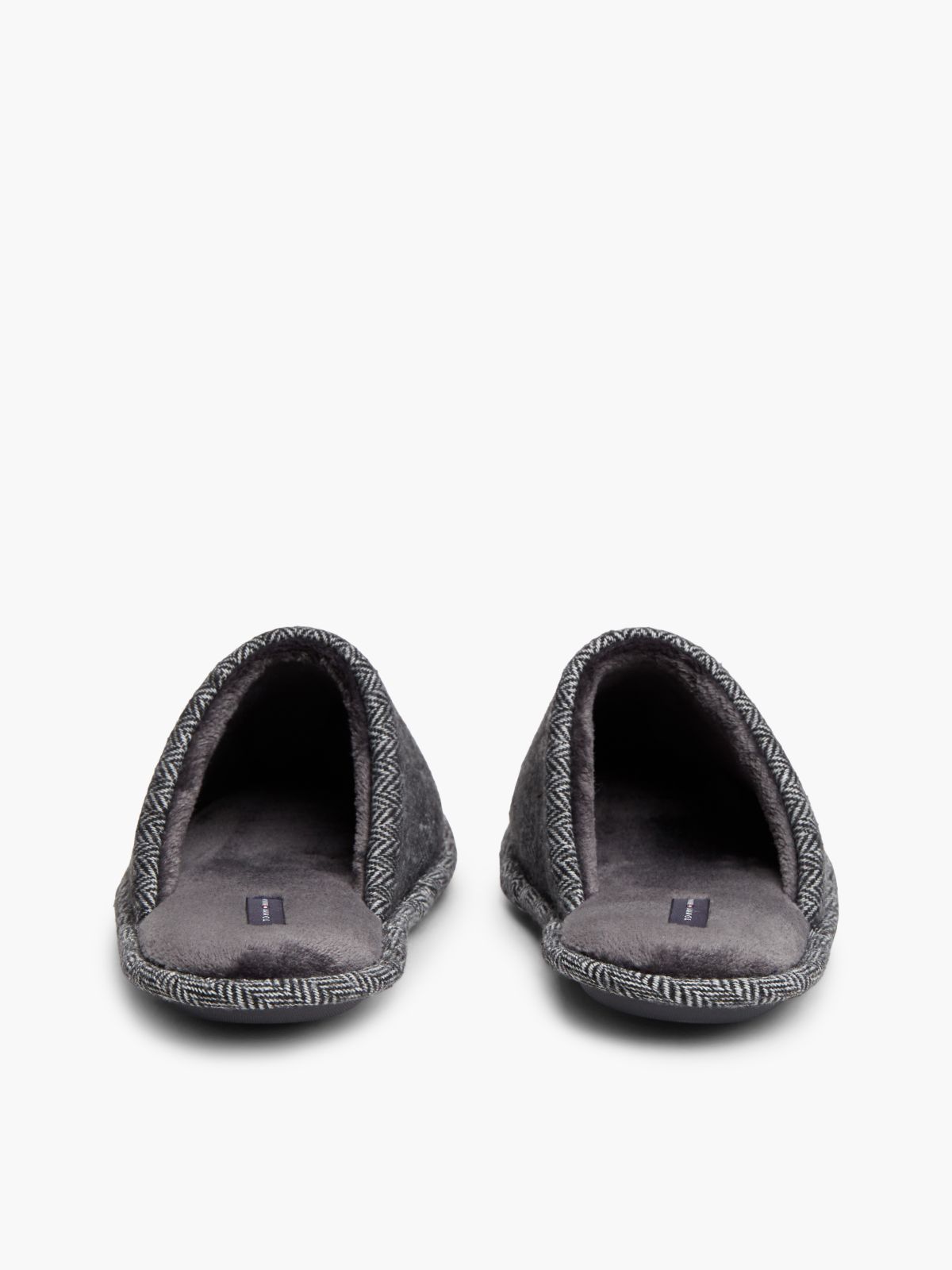 Enamel Flag Herringbone Slippers — Grey